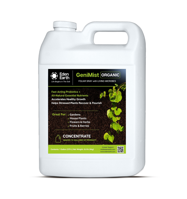 GeniMist Organic: Direct Application Foliar Spray Plant Food with Living Microbes
