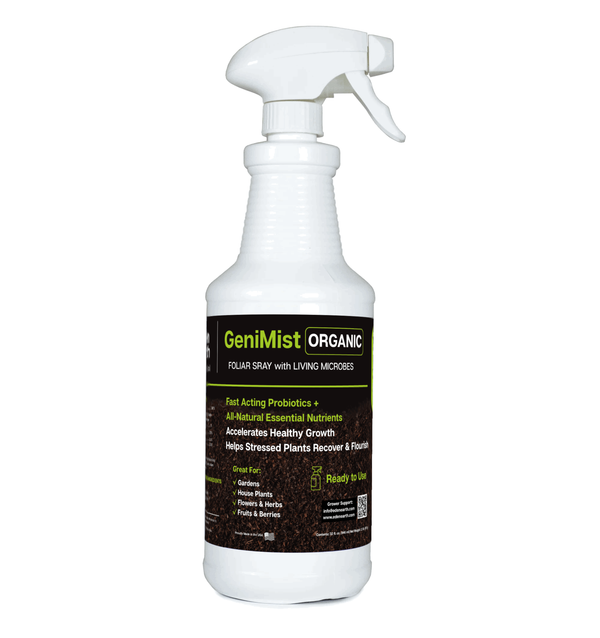 GeniMist Organic: Direct Application Foliar Spray Plant Food with Living Microbes