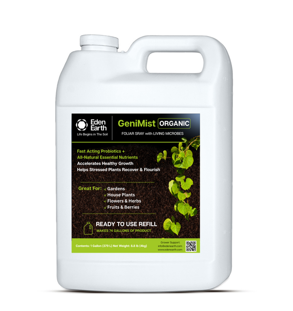 GeniMist Organic: Direct Application Foliar Spray Plant Food with Living Microbes